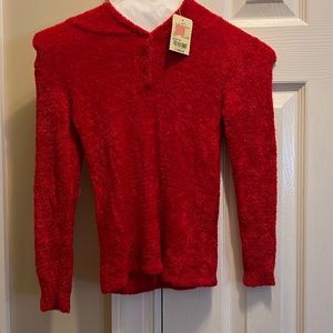 Little girls red nylon hoodie